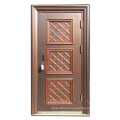 Brazil Purple Bronze Color Burglar Proof Cheap Sing Or Double Safety Steel Door For Main Entry